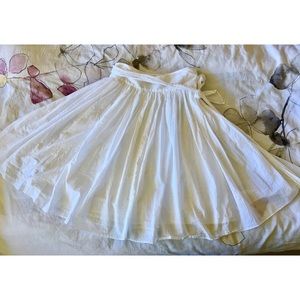 LONDONJEAN 100% cotton white skirt